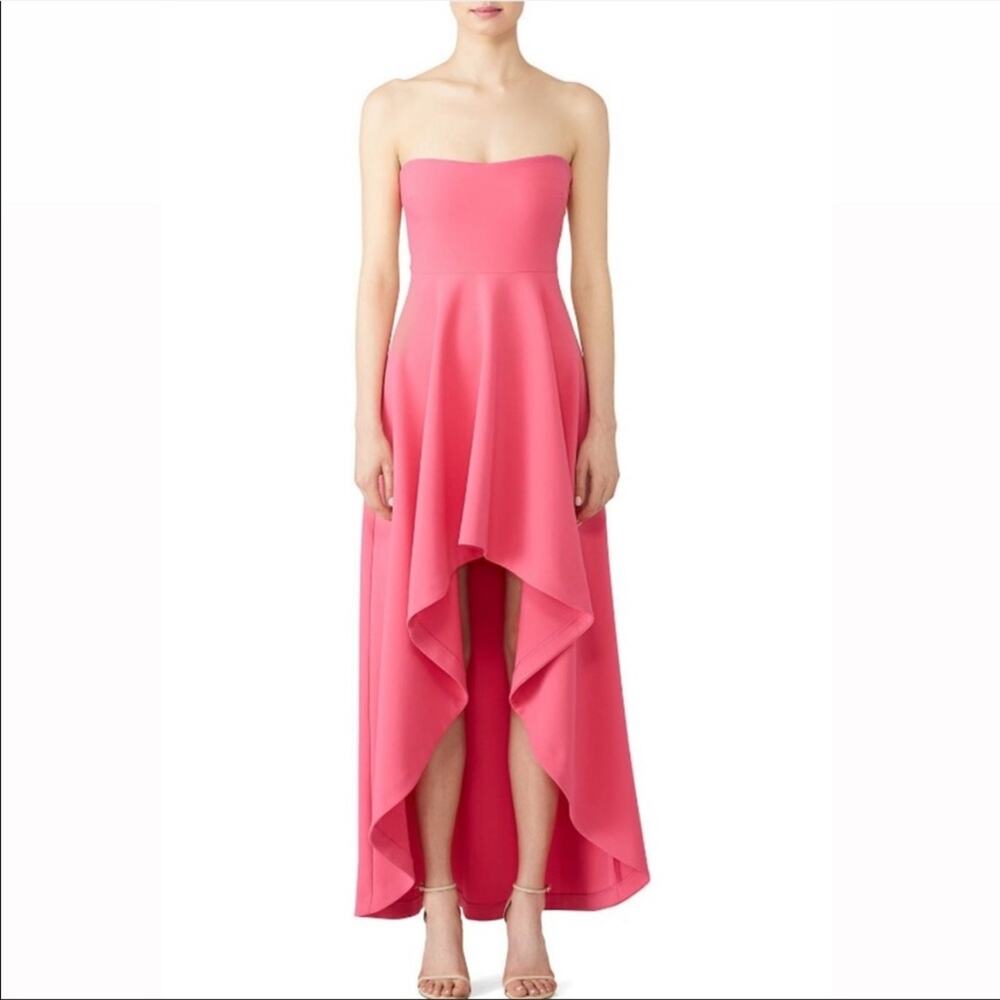 Likely lovelle gown pink strapless high low dress